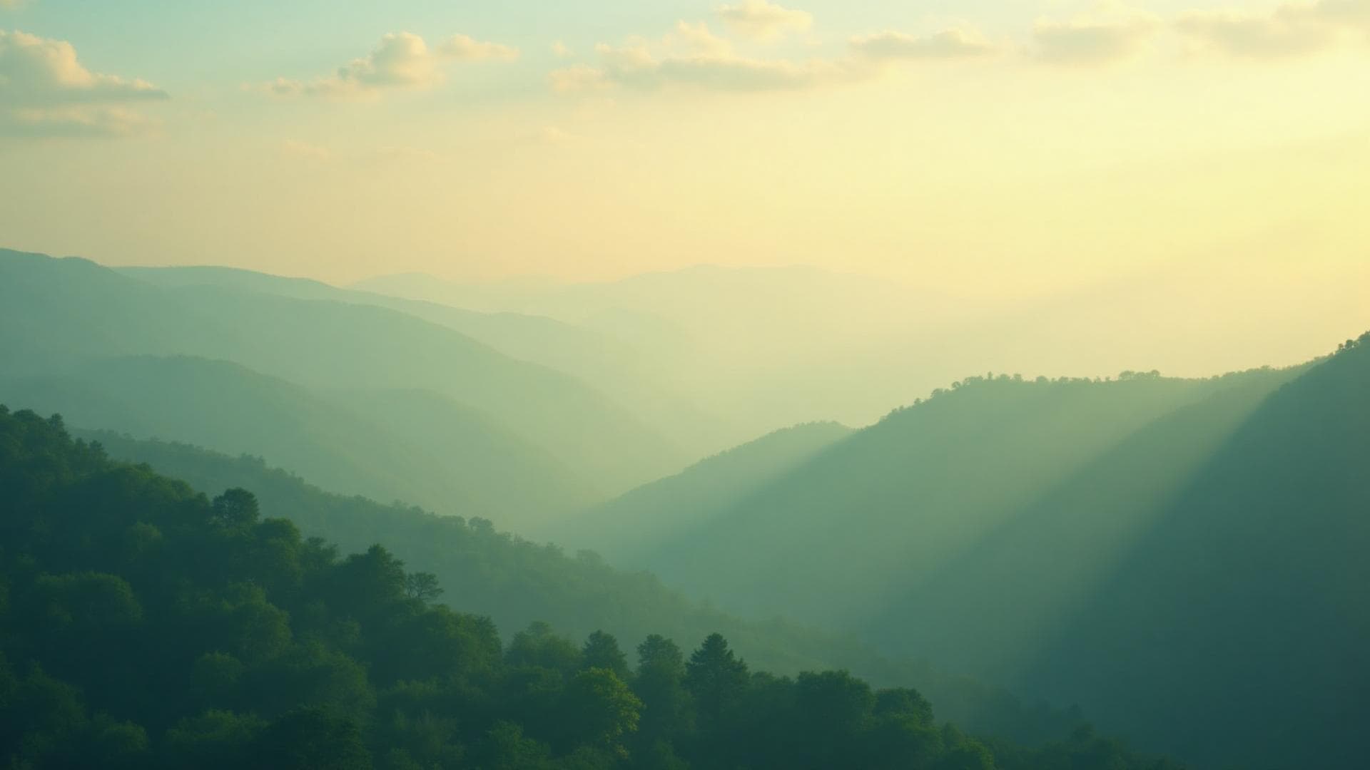 A sunlit mountain landscape representing Jewish remembrance and continuity