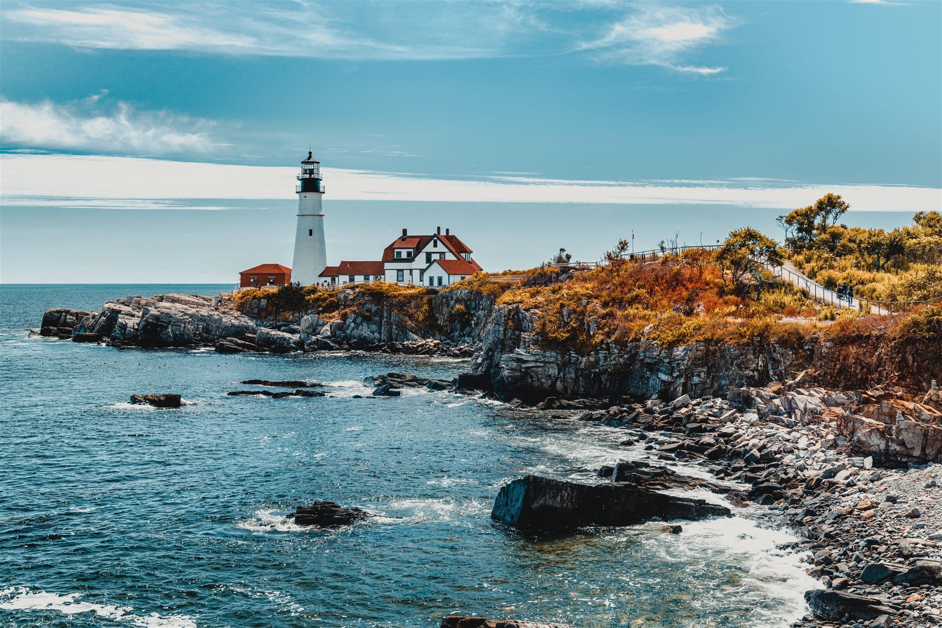 Maine skyline or landscape for local Jewish obituary resources for Maine