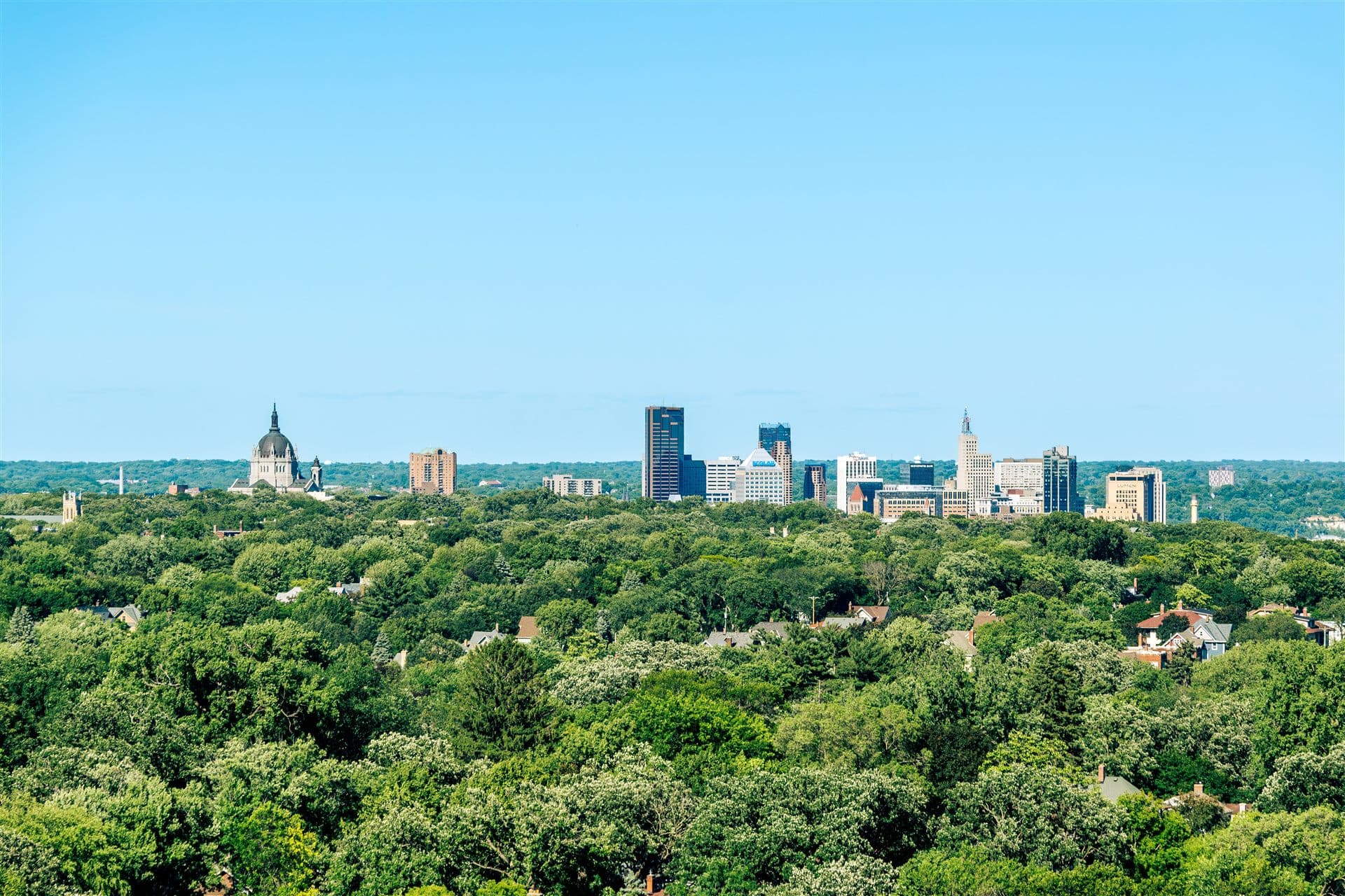 Minnesota skyline or landscape for local Jewish obituary resources for Minnesota