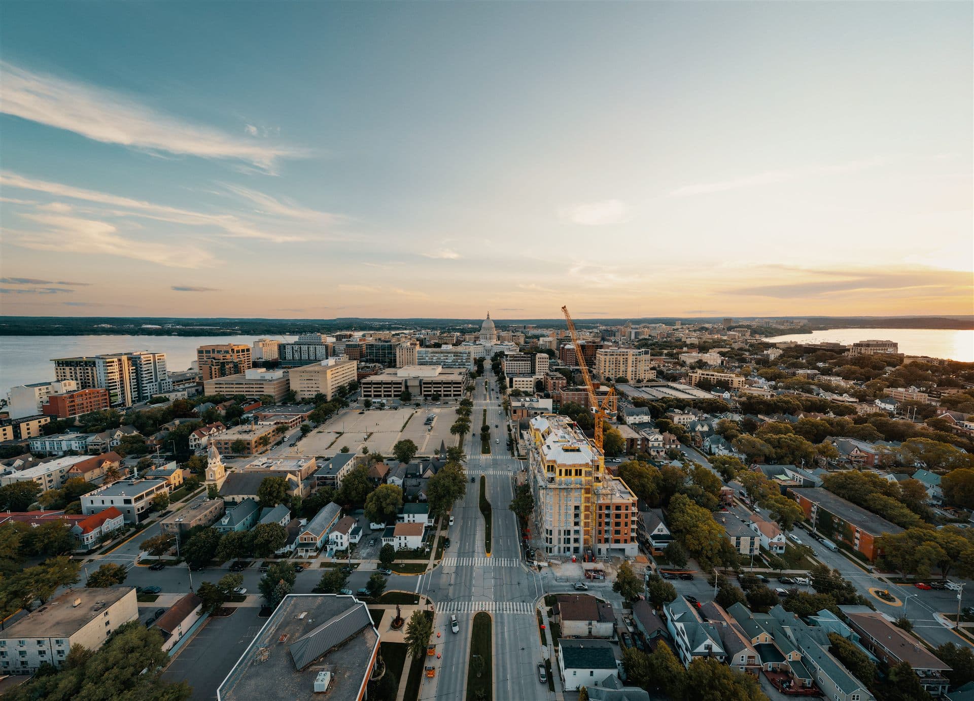 Wisconsin skyline or landscape for local Jewish obituary resources for Wisconsin